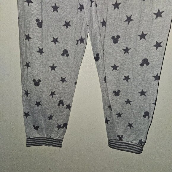 Disney Mickey Mouse 2-Pc Pajamas Lounge Set Top Pants Gray Stars Womens XXL READ - Picture 11 of 16